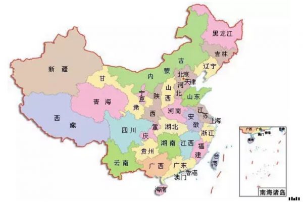 中國版圖（圖片來源：網絡）
