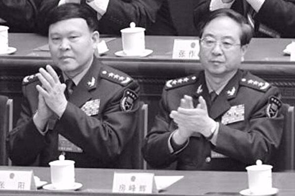 张阳上将（左）11月23日在家中自杀 网络图片