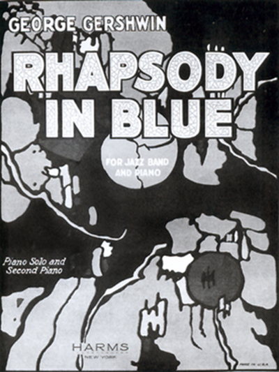 《蓝色狂想曲》的双钢琴原谱封面 (维基百科) 
