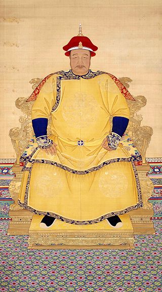 大清開國皇帝皇太極朝服像 (圖片來源：維基百科）