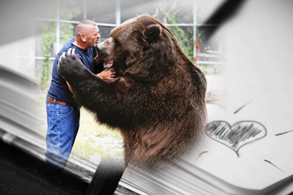 爸爸妈妈 的 熊孩子 600多公斤仍然撒娇讨喜巨大熊抱在这里 熊孩子 动物 Orphaned Wildlife Center 熊抱 吉姆 Jim Kowalczik 苏珊 Susan Jimbo 希望之声