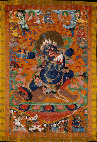 17世纪中叶至18世纪的西藏阎罗王画像（图片：维基共享资源）
