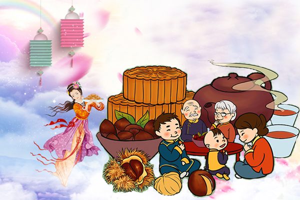 中秋：八月十五，赏月，思乡--中华传统节日（示意图：授权图片/希望之声合成）