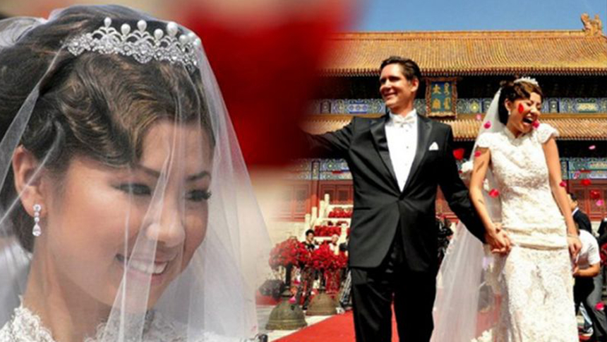 2009年，中共元帅叶剑英孙女叶明子与丈夫在北京太庙举行婚礼。（网络图片）