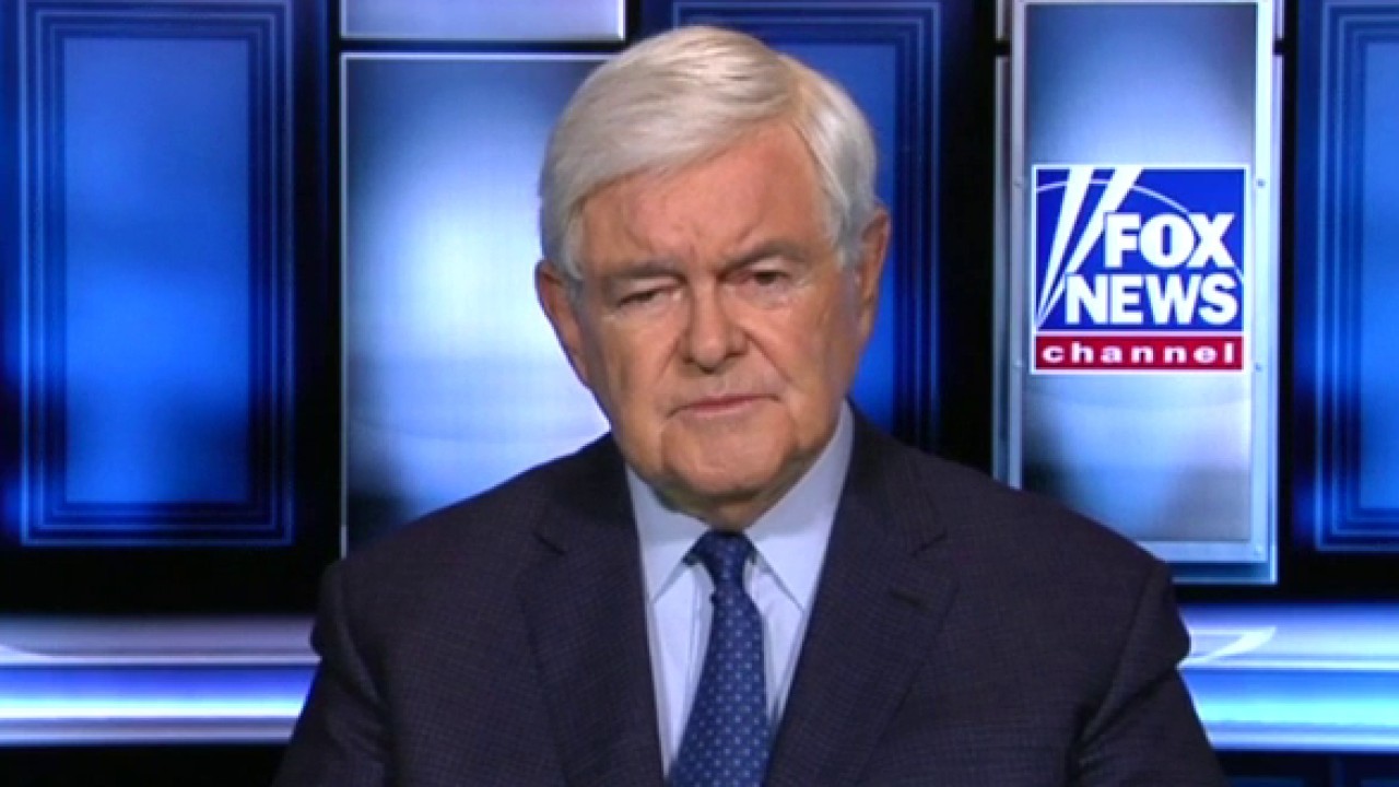美国前众议院议长金里奇（Newt Gingrich）3月13日指责中共嫁祸美国引发冠状病毒大瘟疫的宣传是独裁政权的“谎言”。(福克斯新闻截图)