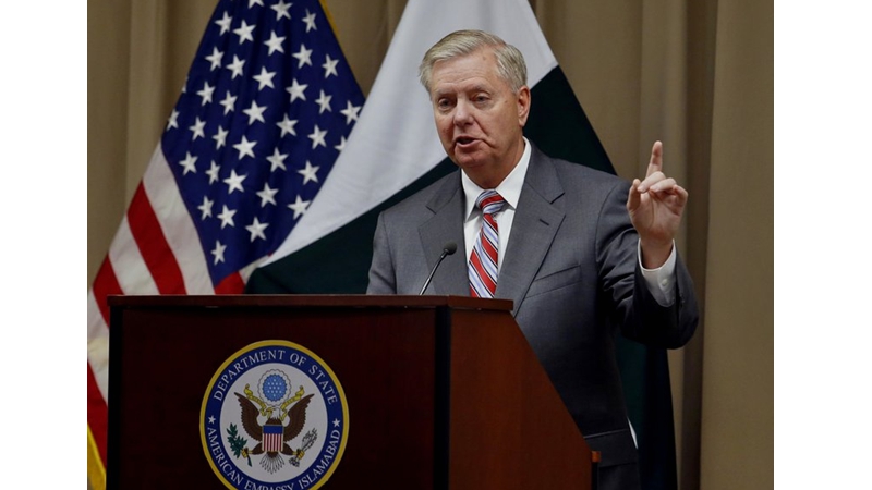 美国重量级联邦参议员及参院拨款委员会主席格雷厄姆（Lindsey Graham）。(AP Photo/Anjum Naveed, file)