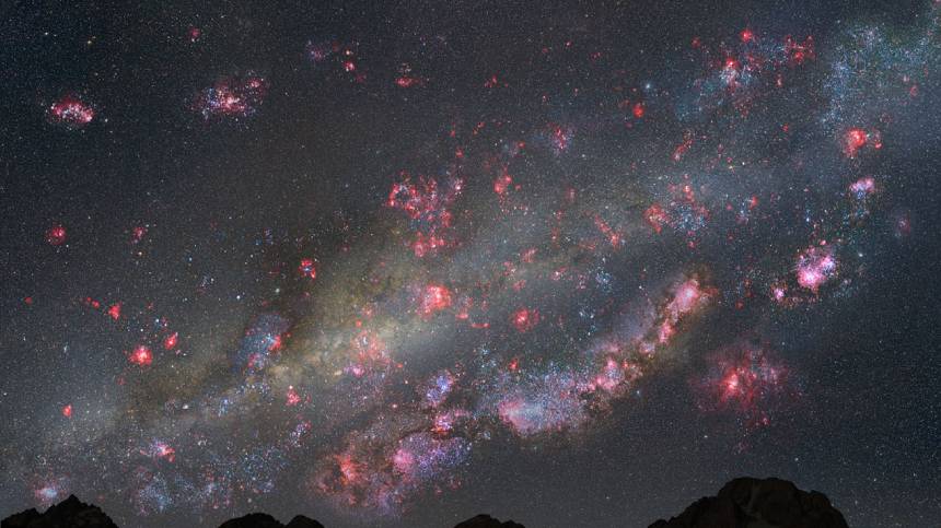 天文學家 銀河系中心區域發生10萬顆超新星大規模爆炸 程度異常激烈 宇宙 無數的星系組成 銀河系的直徑 達萬光年 超新星爆炸 10萬次 歐洲南方天文臺