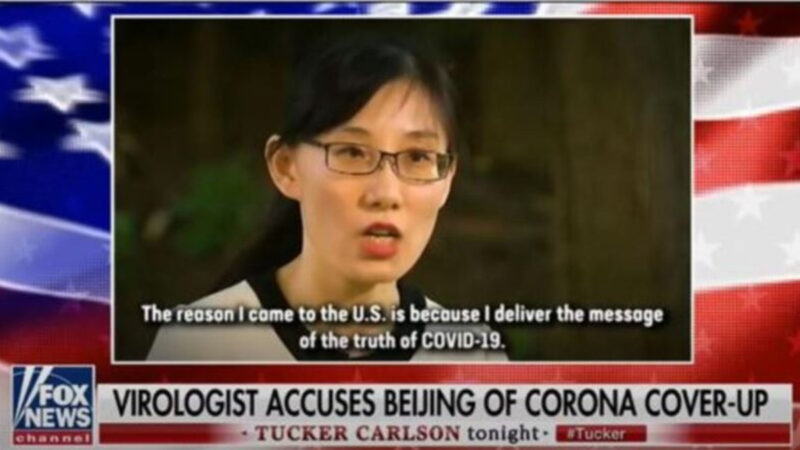 原香港大学公共卫生学院的病毒研究学者闫丽梦逃往美国后，接受了美国媒体福克斯(FOX)新闻台的专访。（视频截图）