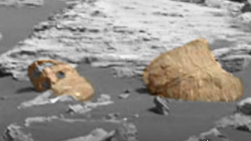 火星上發現外星人頭骨化石