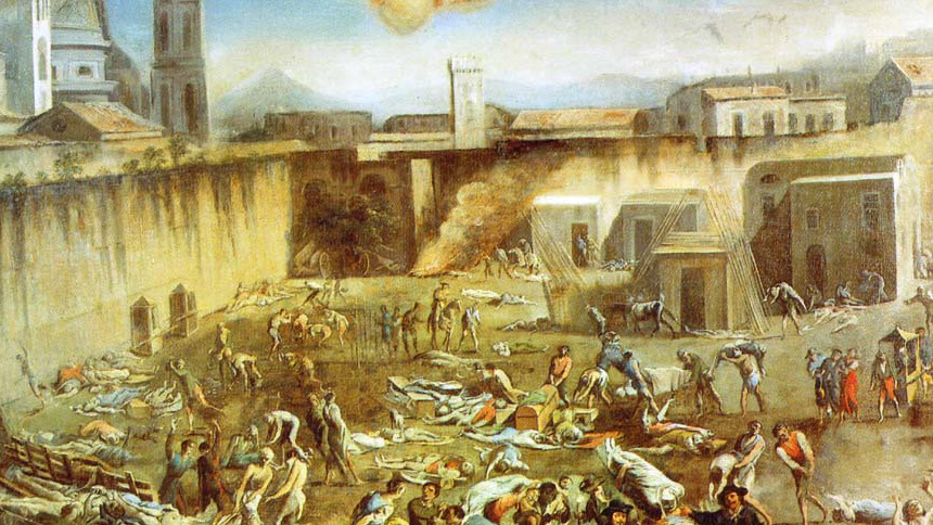 天灾人祸之古今（示意图片：意大利画家Domenico Gargiulo 1656年画作局部）
