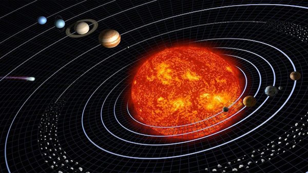 木星与土星将在冬至相合，图为太阳系内行星的示意图。（图片：Pixabay）