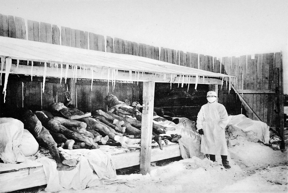 满洲里鼠疫 哈尔滨鼠疫 东北鼠疫（图片：1910-1911年间照片，出自Thomas H. Hahn Docu-Images）
