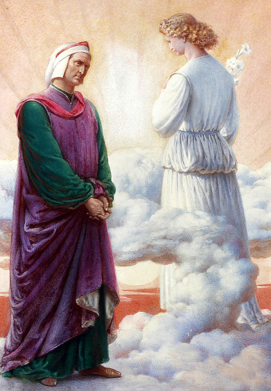 但丁与贝亚特丽丝（图片：19世纪英国画家William Cave Thomas画作《但丁在天堂》）