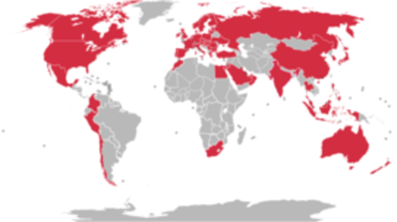 H&amp;M世界各地營業分佈圖 