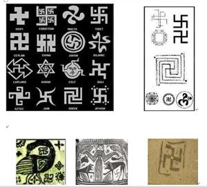“卍”字符在不同时期，普遍出现在东方与西方(图片来自：明慧网)