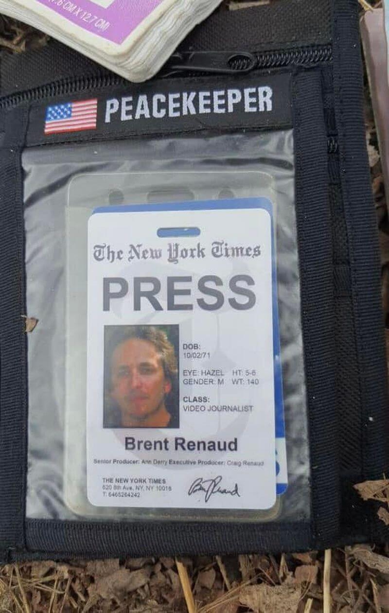 美國記者芮諾13日在伊爾平鎮遭俄羅斯部隊殺害。