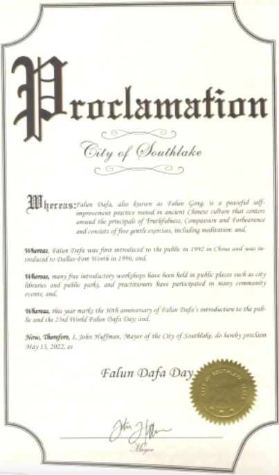 City of Southlake Proclamation