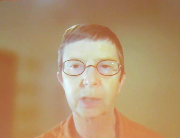 Wendy Rogers, professor of clinical ethics at Macquarie University in Australia, spoke via zoom video on January 22, 2024 (Picture: Clean World "DAFOH" video screenshot)