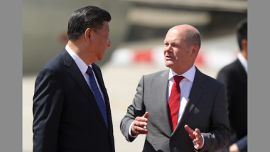 德国总理肖尔茨11月4日访问中国 (Photo by Sean Gallup/Getty Images)